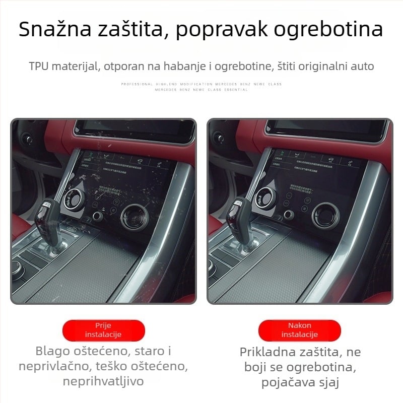 Prozirni TPU zaštitni film za središnji upravljački ekran — otporan na visoke i niske temperature, univerzalna kompatibilnost