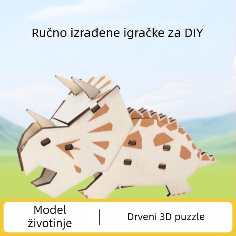 3D drveni puzzle, DIY uz prilagodbu logotipa, za djecu 7–14 godina