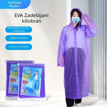 EVA kišni pončo, debeli, ponovno upotrebljivo za odrasle, planinarenje, vodootporni sloj s PVC ljepilom