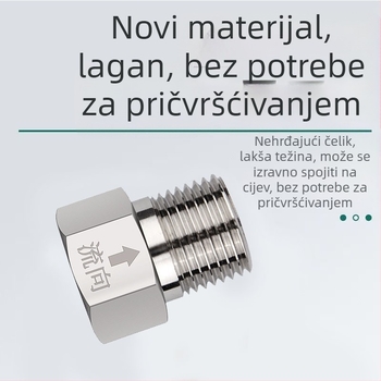 Jednostranični provodni ventil za kupaonske vodovode – 304 nehrđajući čelik, jednodjelno lijevanje, spiralna ugradnja, moderni minimalistički stil