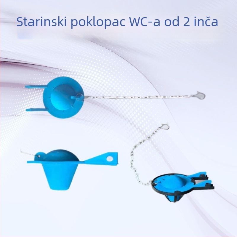 Ventil spremnika WC s gumenim poklopcem, universalni odvodno/spuštajući ventil, vodeno brtvljenje