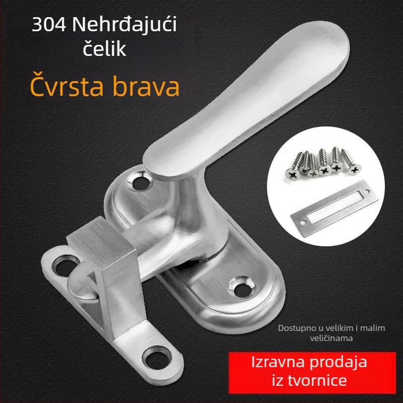 Zaptiva za vrata tipa F, 304 nehrđajući čelik, brušeni završetak, moderan dizajn