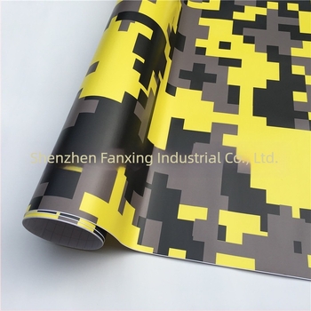 Folio za promjenu boje karoserije s digitalnim kamuflažnim geometrijskim uzorkom, PVC film, prilagodljive dimenzije, ugradnja ljepilom