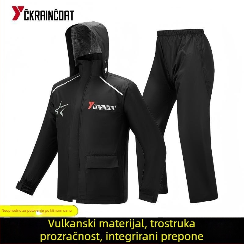 Motociklistički dvodijelni vodootporni set: jakna i hlače za muškarce
