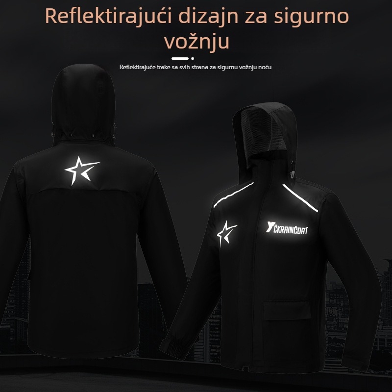 Motociklistički dvodijelni vodootporni set: jakna i hlače za muškarce