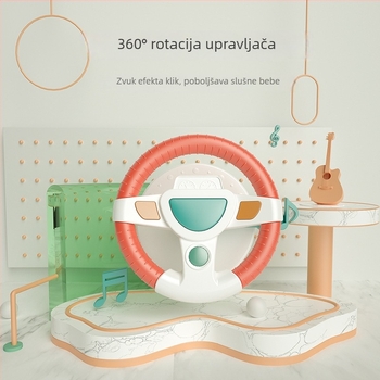 Igračka volan automobila s glazbom – plastika, napajanje baterijom, za bebe 0–3 godine, razvija koordinaciju ruka-oko
