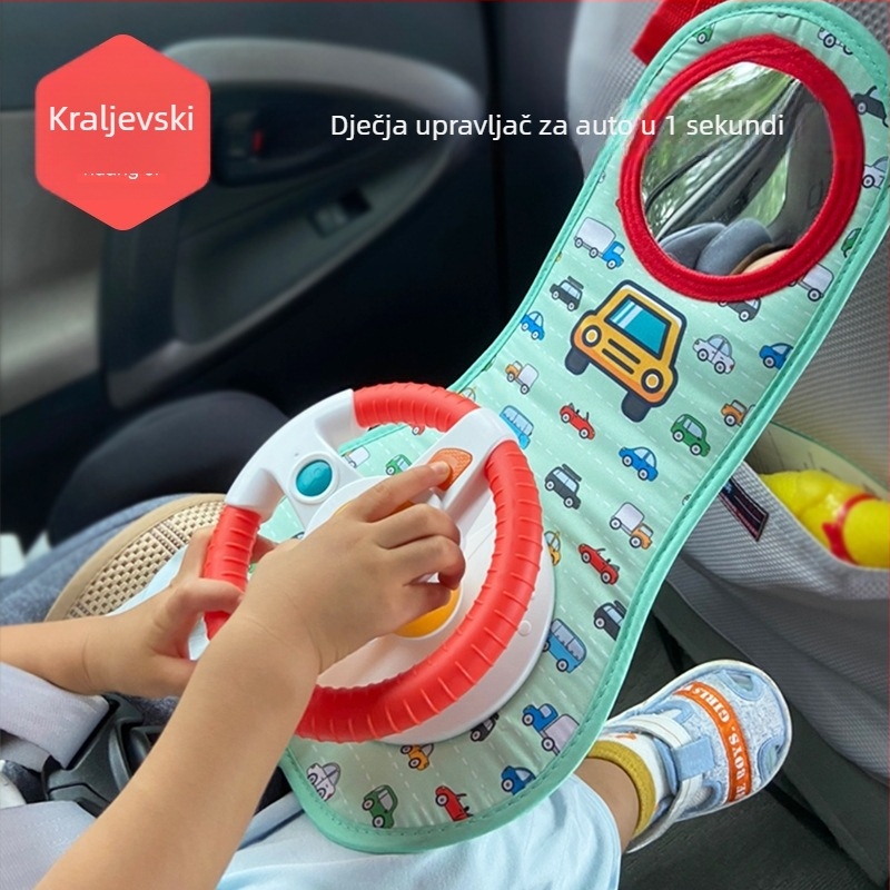 Igračka volan automobila s glazbom – plastika, napajanje baterijom, za bebe 0–3 godine, razvija koordinaciju ruka-oko