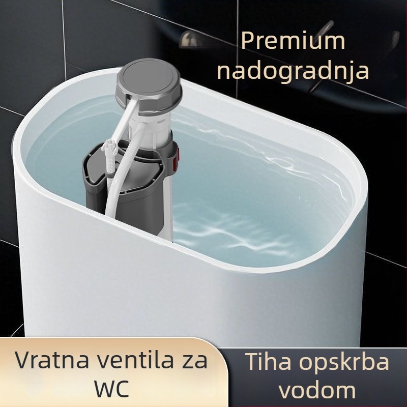 Set ventila za WC: ulazni ventil, odvodni ventil, gumb spremnika (Materijal: PP; Stil: kineski stil; Obrada: ručna; Upotreba: prekidač; Vrsta ventila: povratni ventil)