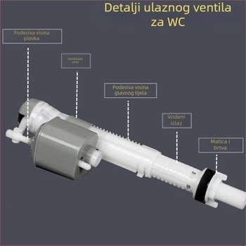 Set ventila za odvodnju spremnika vode i gumb za ispiranje – plastika, Huixin, ručna instalacija, moderni minimalistički stil, podrijetlo Ningbo