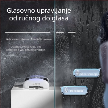 Automatski splašivač za WC s glasovnim senzorom i dodirnim upravljanjem; materijal ABS; stil moderni minimalizam