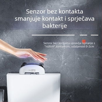 Automatski splašivač za WC s glasovnim senzorom i dodirnim upravljanjem; materijal ABS; stil moderni minimalizam