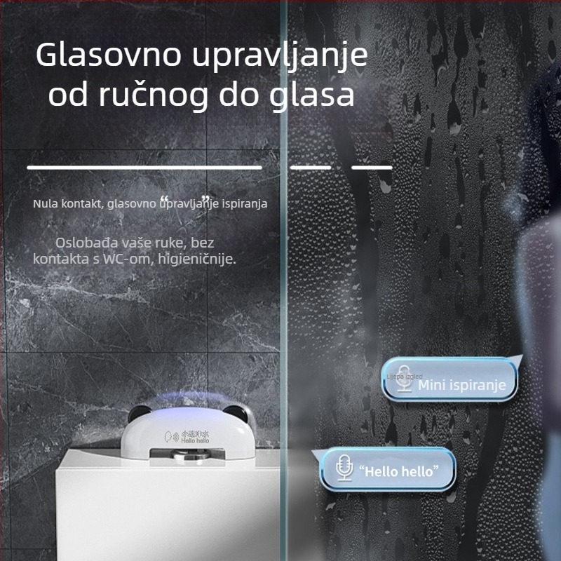 Automatski splašivač za WC s glasovnim senzorom i dodirnim upravljanjem; materijal ABS; stil moderni minimalizam