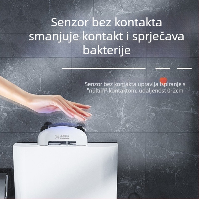 Automatski splašivač za WC s glasovnim senzorom i dodirnim upravljanjem; materijal ABS; stil moderni minimalizam
