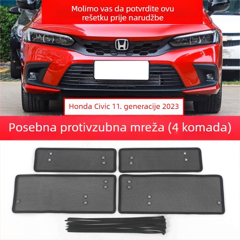 Prednja mreža hladnjaka za Civic 11. generacije – zaštita od insekata, Diamond Silk; otvor 0,2 mm; promjer žice 0,2 mm; radni vijek 20; marka Yuhu
