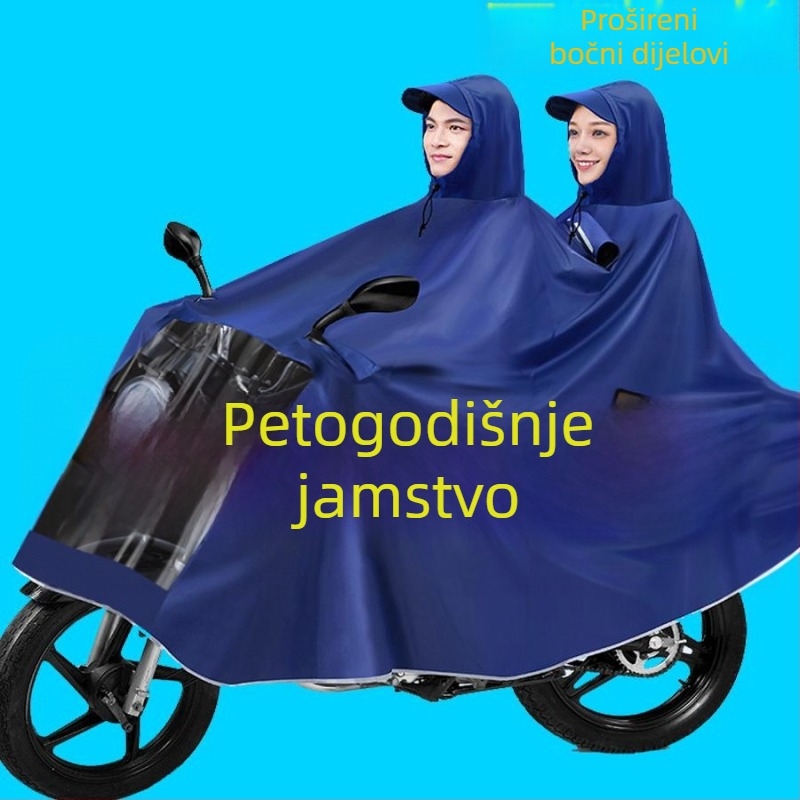 Pončo za kišu za motocikl Rain Giant, Oxford tkanina, PVC vodonepropusni sloj, 1 osoba