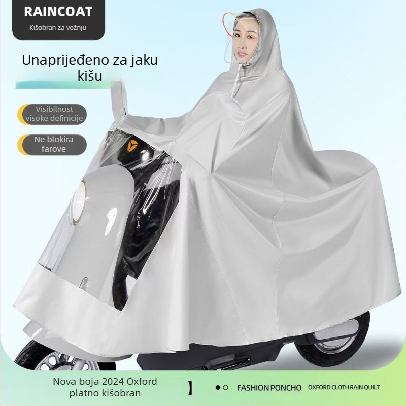 Pončo za kišu za motocikl Rain Giant, Oxford tkanina, PVC vodonepropusni sloj, 1 osoba
