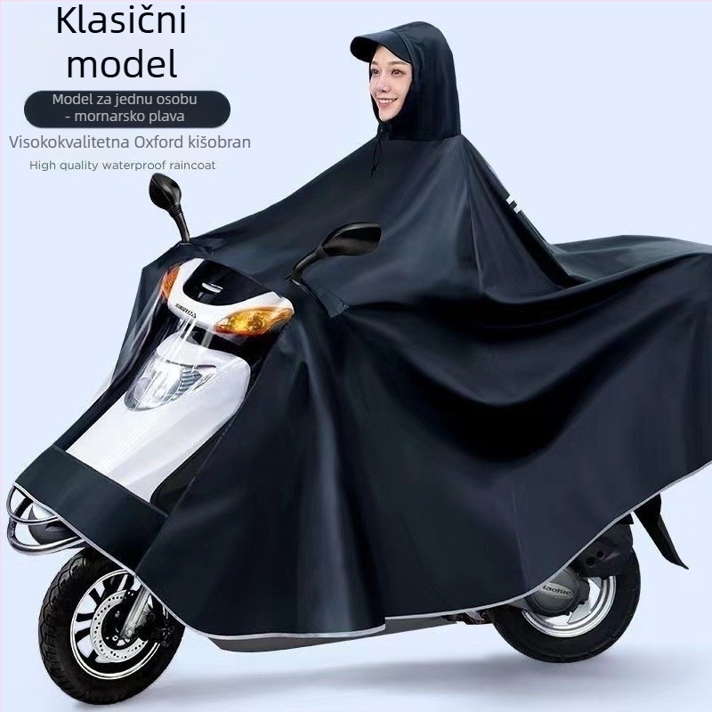 Pončo za kišu za motocikl Rain Giant, Oxford tkanina, PVC vodonepropusni sloj, 1 osoba