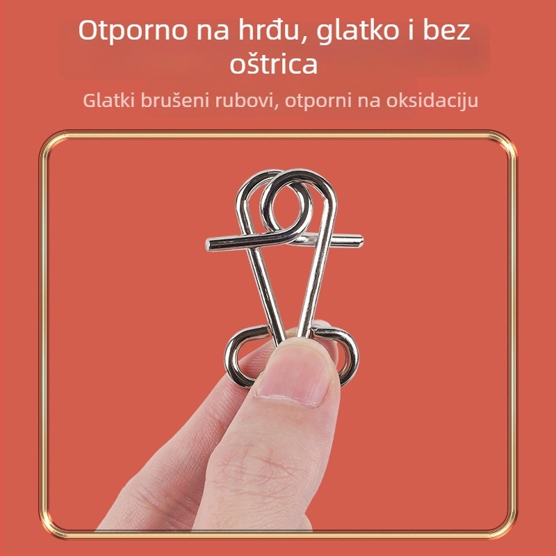 Metalni Kongming Lock/Luban Lock puzzle set, 30 komada, za djecu 7–14 godina