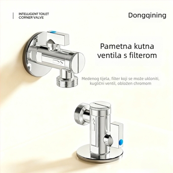 Ap124-43 Bakreni kutni ventil za pametne toalete, navojni priključak, CE certifikat