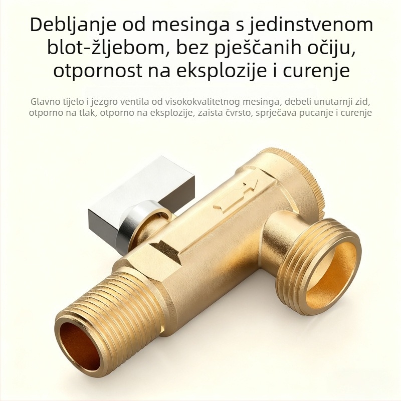Ap124-43 Bakreni kutni ventil za pametne toalete, navojni priključak, CE certifikat