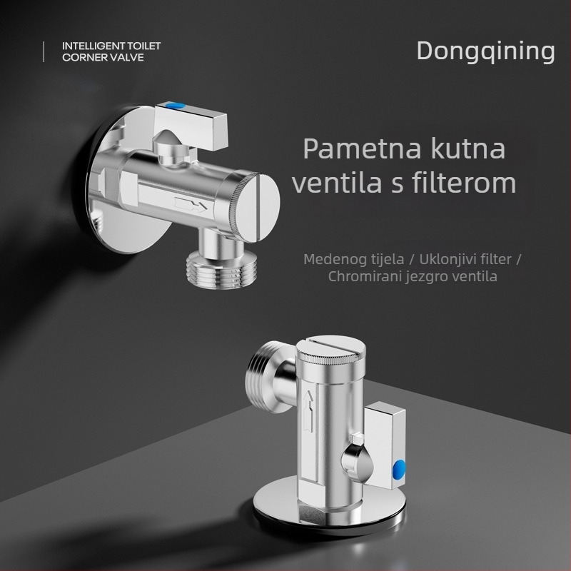 Ap124-43 Bakreni kutni ventil za pametne toalete, navojni priključak, CE certifikat
