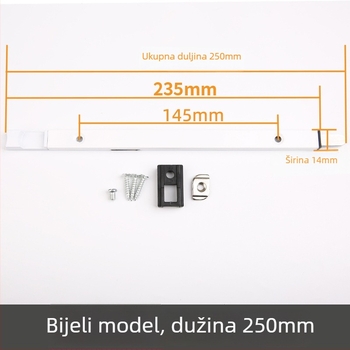 Okno od aluminijske legure s mrežom i vratima, mehanizam zaključavanja s gornjim i donjim zasunom, skrivena šipka zaključavanja, praškasti premaz, moderni minimalistički stil
