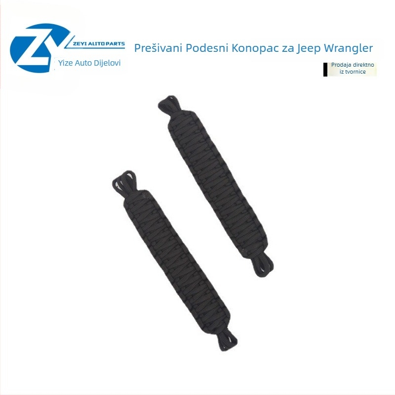 Wrangler remen za ograničenje vrata, pričvršćen na šinu, pleteni užet modifikaciji CJ/YJ/JK/KL 97-25