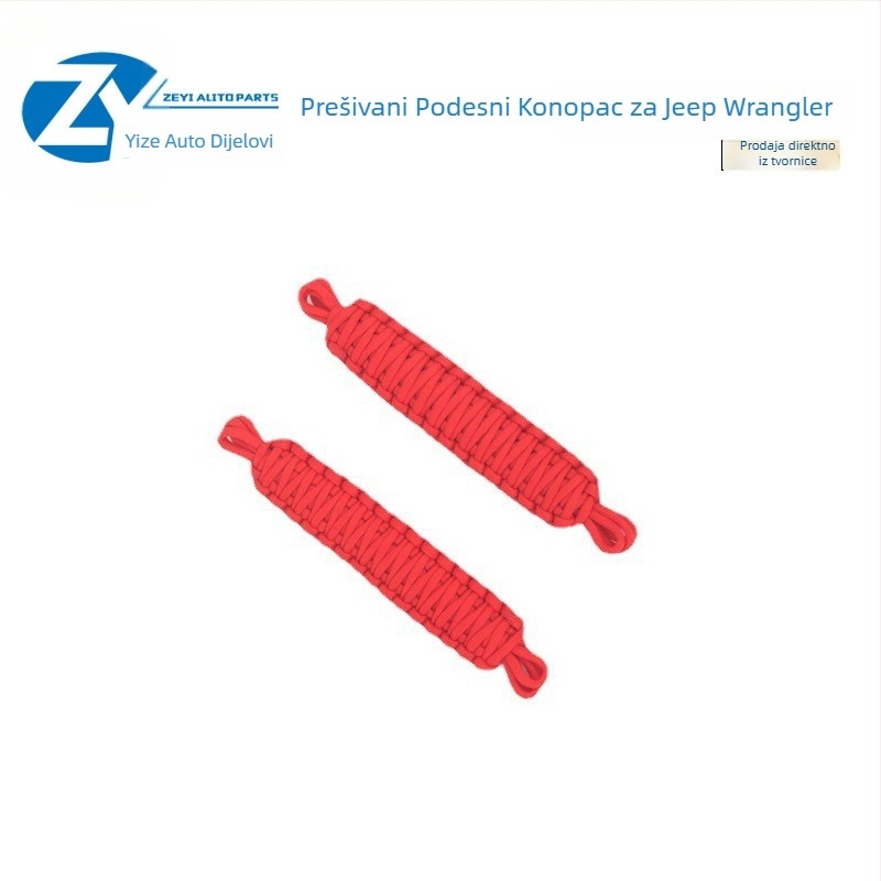 Wrangler remen za ograničenje vrata, pričvršćen na šinu, pleteni užet modifikaciji CJ/YJ/JK/KL 97-25