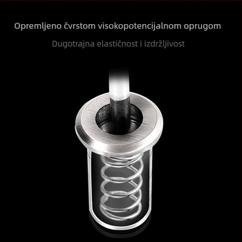 Cijev za zaštitu od prašine za zasun vrata, 304 nehrđajući čelik, brušeni završetak, Ø13 mm čep, model Rda-26