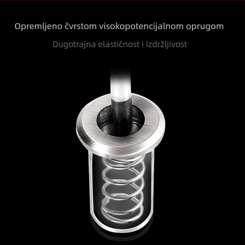 Cijev za zaštitu od prašine za zasun vrata, 304 nehrđajući čelik, brušeni završetak, Ø13 mm čep, model Rda-26
