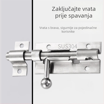 Površinski montirana teška brava za vrata od 304 nehrđajućeg čelika, model 003, završna obrada: crtanje, stil: moderni minimalistički