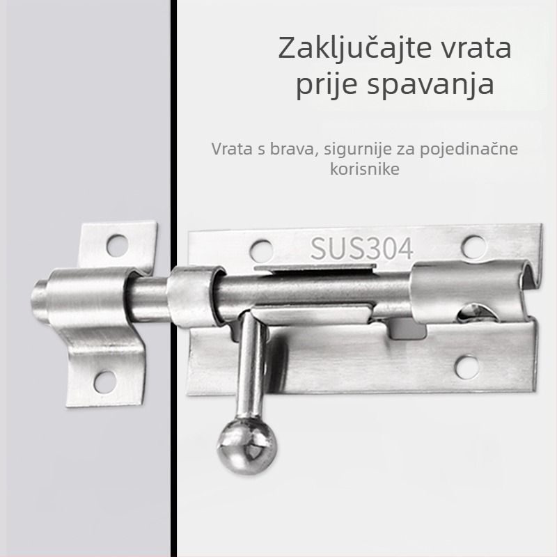Površinski montirana teška brava za vrata od 304 nehrđajućeg čelika, model 003, završna obrada: crtanje, stil: moderni minimalistički