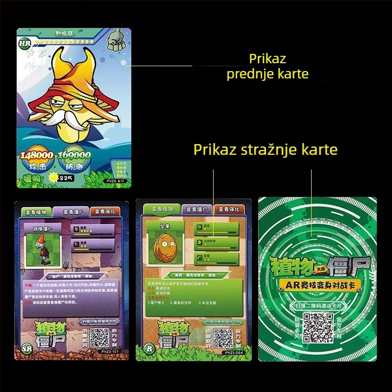 Dalog Family Plants vs Zombies kartični zbirka album, s rasporedom od 4 ćelije, 20 unutarnjih stranica, materijal plast/papir, za djecu 4–6 godina