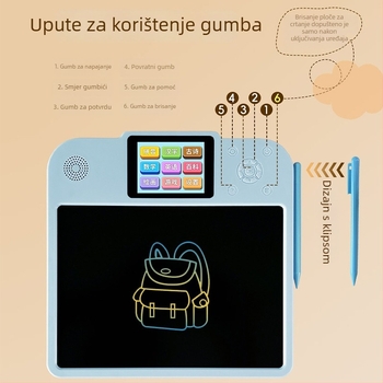 Učenje mašina za djecu s LCD zaslonom, prepoznavanje glasa, glazba i emocionalna interakcija; USB punjenje, plastično kućište; za uzrast 4–6 godina; marka Le zhi writes; 3C certifikacija 2025012202755960
