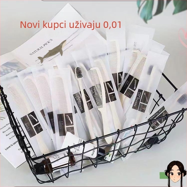 Jednokratni plastični hotelski češalj, jednostavan stil, prijenosno za putovanja