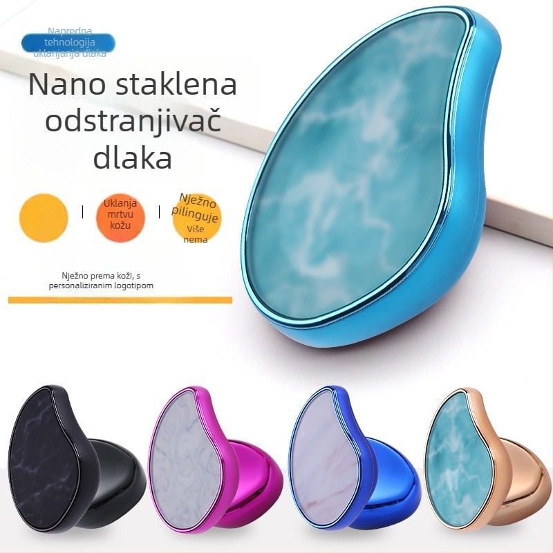 Epilator za tijelo s staklenom glavom, ručna uporaba, ABS + nano staklo, za pazuhe i noge, čišćenje vodom