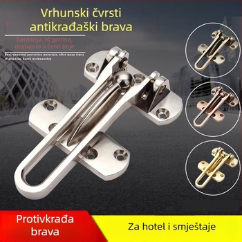 Hotelska protivkrađa brava za vrata, cinkova legura, elektroplatinirana završna obrada, moderni minimalistički dizajn