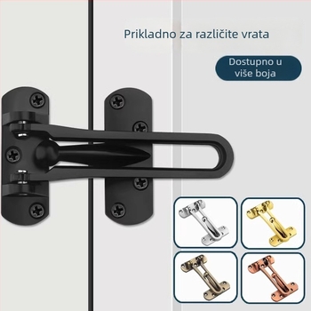 Hotelska protivkrađa brava za vrata, cinkova legura, elektroplatinirana završna obrada, moderni minimalistički dizajn