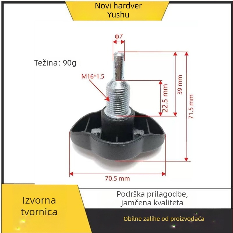 M16 pin za podešavanje sjedala za spinning bicikl – vučni pin, galvanizirano željezo, A1 kvaliteta, Gb/t119.1/119.2