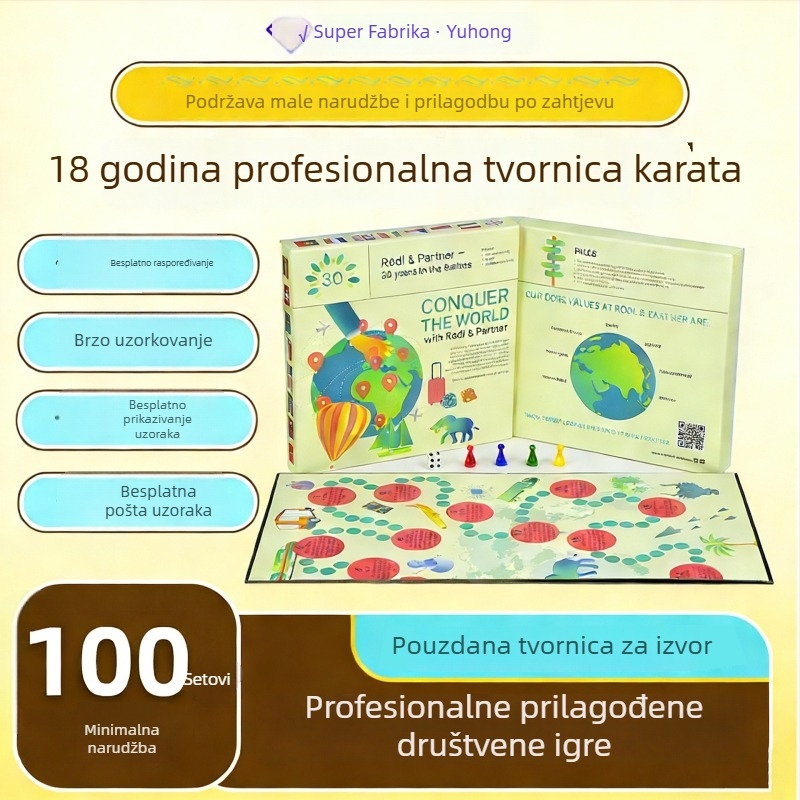 Družbena igra s kartama – Interaktivni edukativni Flying Chess i skup karata, Yahong, Papir