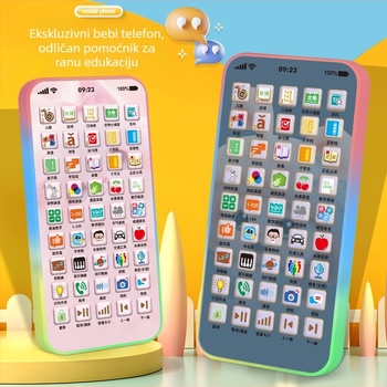 Hongqi Edukativni mobilni telefon za djecu 4–6 godina, punjiv, snimanje, svjetlosni efekti, glazba i glas, emocionalna interakcija