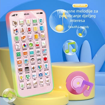 Hongqi Edukativni mobilni telefon za djecu 4–6 godina, punjiv, snimanje, svjetlosni efekti, glazba i glas, emocionalna interakcija