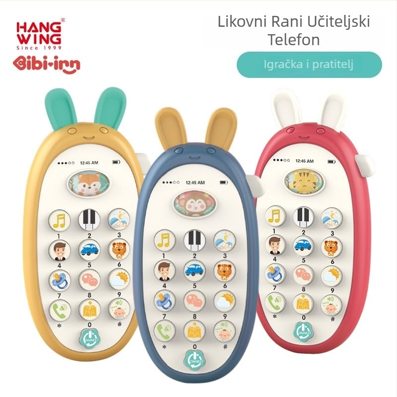 Stroj priča za rano obrazovanje s motivom zeca - električni, roditelj-dijete igranje, glazbena igračka, plastična, na baterije