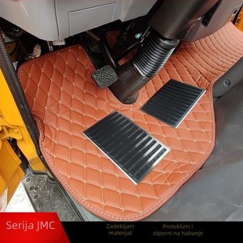 Podne prostirke za kamion s žičnim petljama i kožnim panelima, PVC površina, s logotipom, za Ford