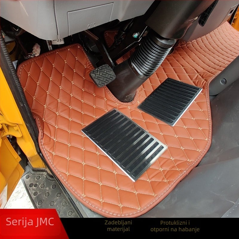Podne prostirke za kamion s žičnim petljama i kožnim panelima, PVC površina, s logotipom, za Ford