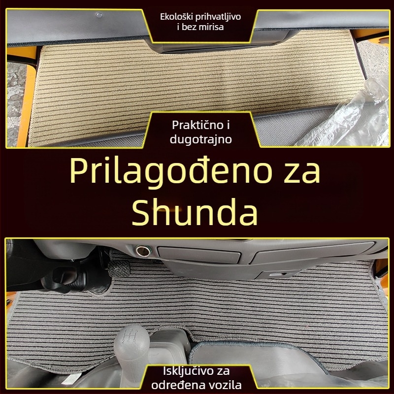 Podne prostirke za kamion s žičnim petljama i kožnim panelima, PVC površina, s logotipom, za Ford