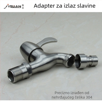 Adapter za vodu perilice – nehrđajući čelik, gumena podloška, vodovodni interfejs, dijelovi za popravak prekidača, moderni minimalistički dizajn