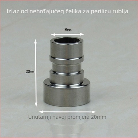 Adapter za vodu perilice – nehrđajući čelik, gumena podloška, vodovodni interfejs, dijelovi za popravak prekidača, moderni minimalistički dizajn