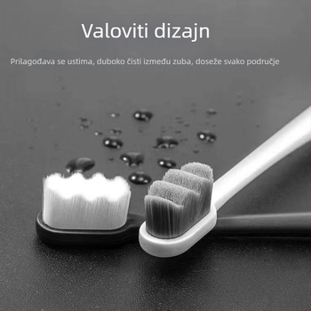 Interdentalna četkica s mekim nano vlaknima za dubinsko čišćenje – ultra tanka, jednokratna, za odrasle