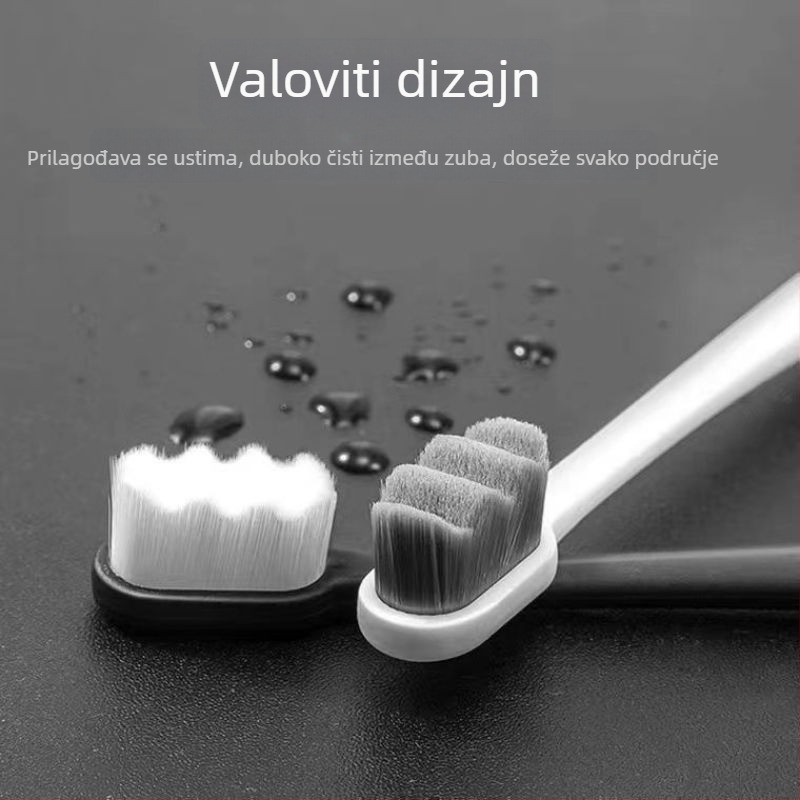 Interdentalna četkica s mekim nano vlaknima za dubinsko čišćenje – ultra tanka, jednokratna, za odrasle